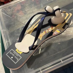 Kate Spade Navy Matte Rubber Sandals